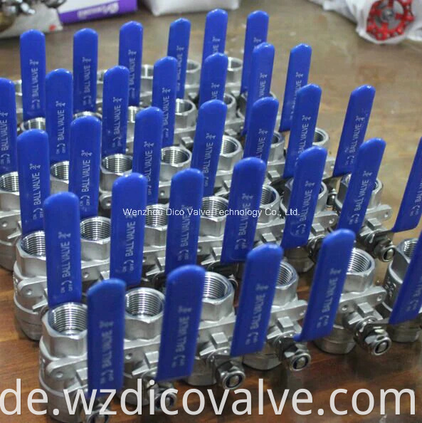 Dico Wenzhou Supplier Light Type Investment Casting CF8 Bsp BSPT 2PC Ball Valve